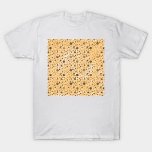 Orange watercolor black shapes pattern T-Shirt